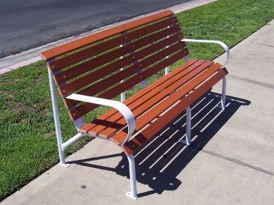 CBP 60-White Frame and Armrests-RP-REdwood Slats